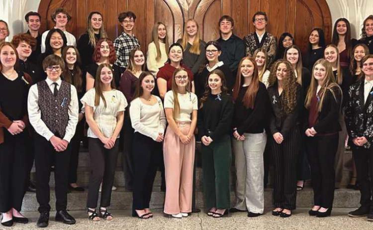 Rossford NHS members and co-advisors.