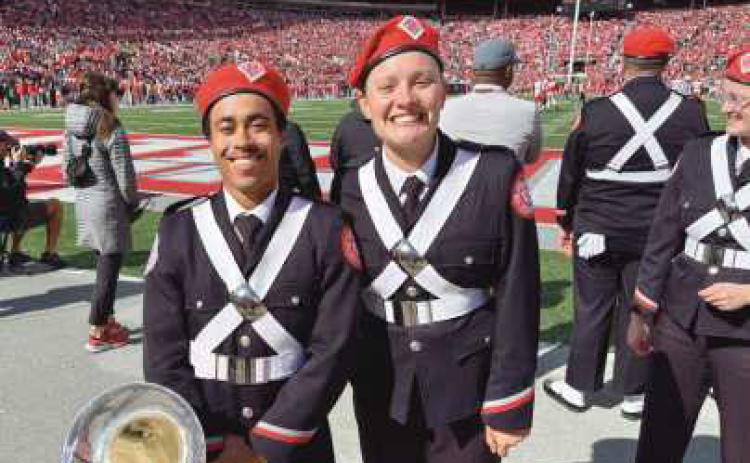 Local band members performing at the concert, Dominic Barnes of Holland and Hanna Eggenschwiler of Sylvania.