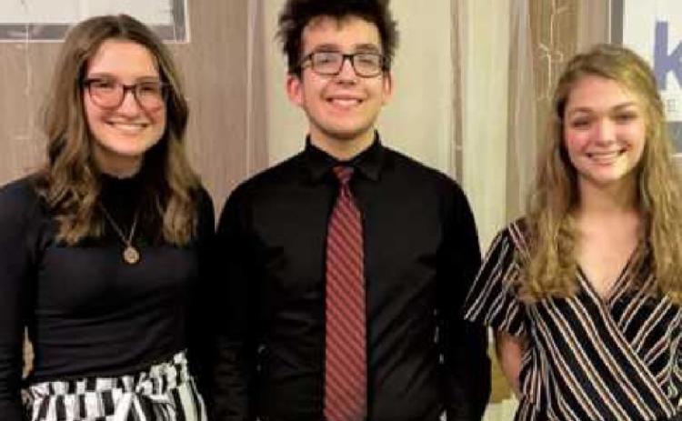 Hailey Hitchens, left, Michael Ferguson, middle, and Shannon Henderly, right.