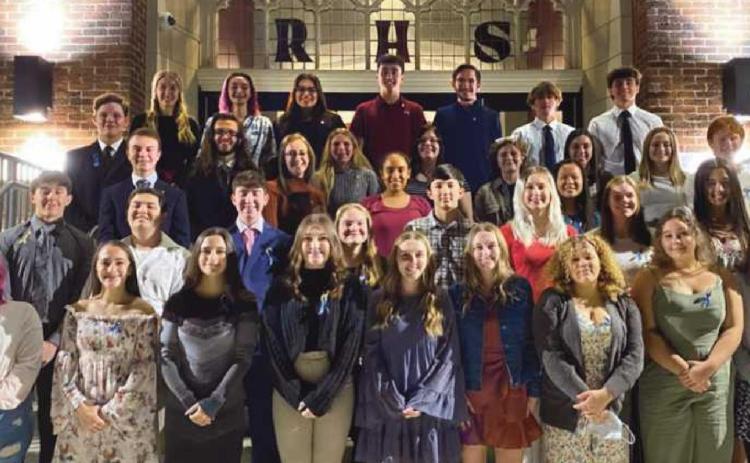 Inductees and members of the RHS chapter of National Honor Society.