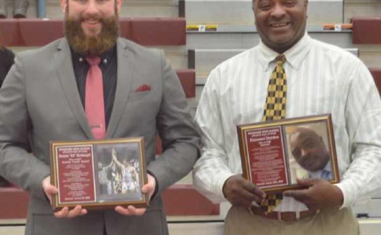 DJ Recknagel, Class of 2011, left, and Manny Durden, Class of 1989, are this year’s inductees to the RHS Athletic Hall of Fame.