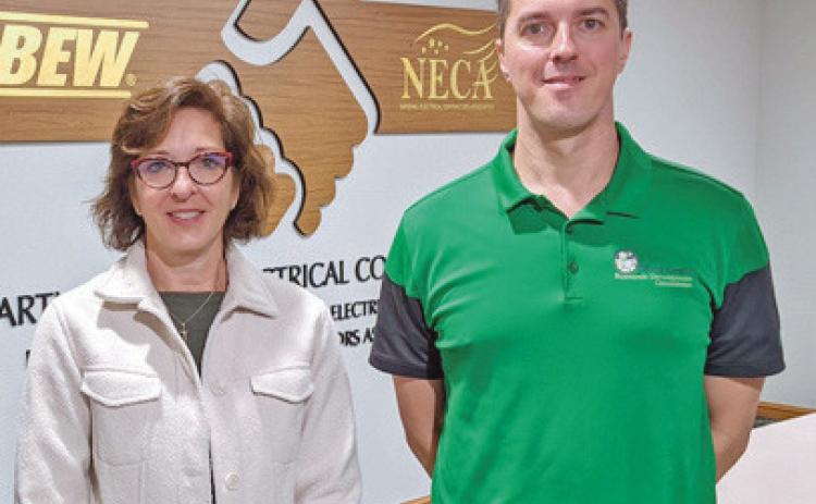 From left are Dr. Angela Jackson, RBA president and Wade Gottschalk, WCEDC executive director.