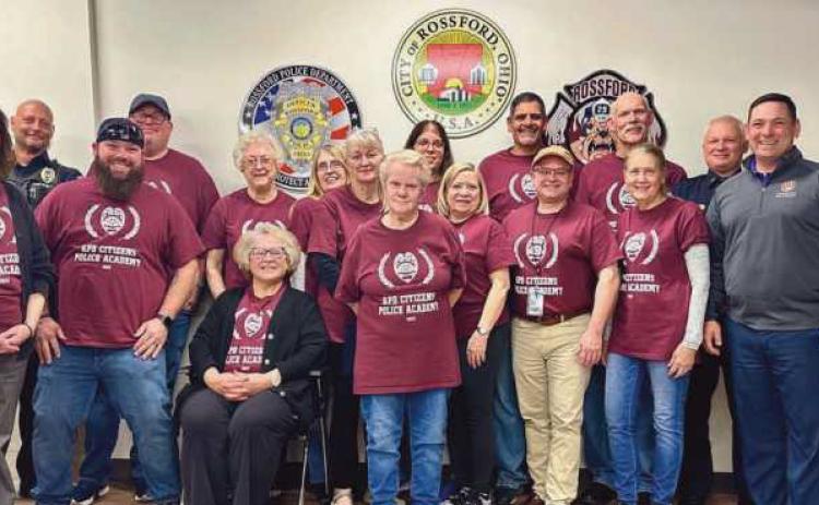 Graduates from the 2022 Class of Rossford’s citizens police academy.