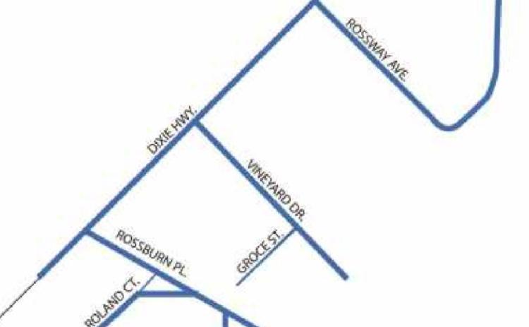 This map from Columbia Gas shows the streets where replacement gas lines will be installed.