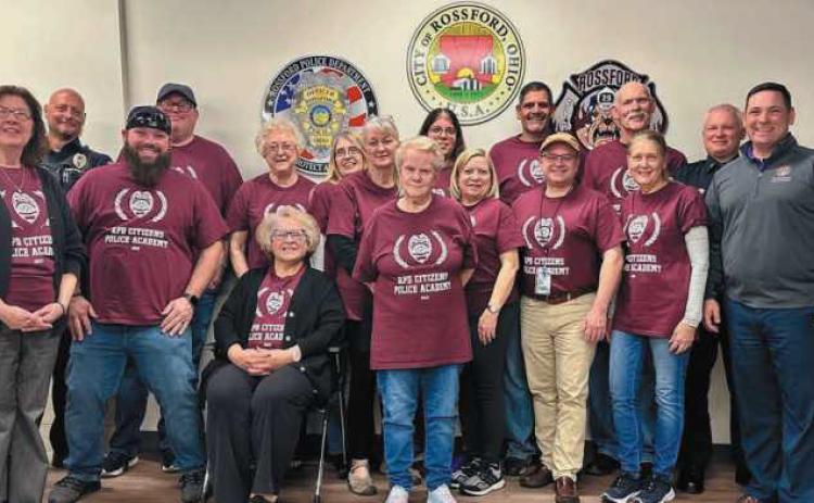 Graduates from the 2022 class of Rossford’s Citizens Police Academy.