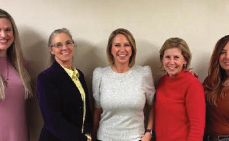 Members of the WCRWC Executive Committee are, from left: Dr. Megan Costello, treasurer; Tiffany Densic, second vice president; Sally Culling, president; Dr. Marcia Latta, first vice president, and Julie Hicks, secretary. Not pictured: Beverley Hirzel, immediate past president.