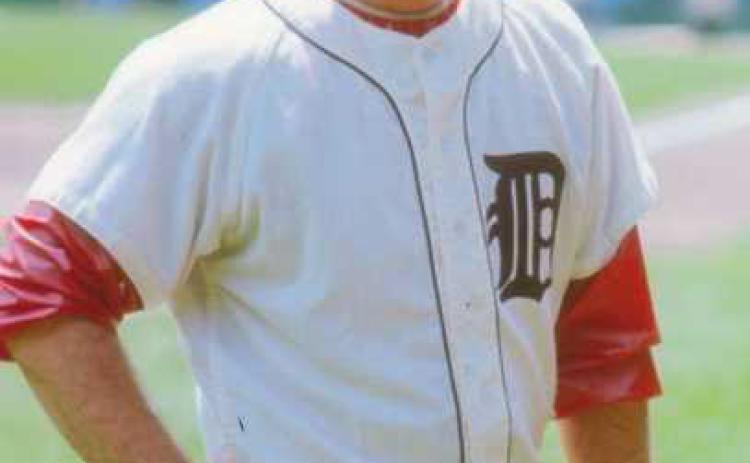 Detroit Tiger pitching great Denny McLain at Way Library, June 1